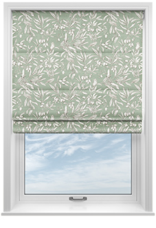 Aviary Velvet, Eucalyptus - Roman Blind